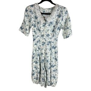 Vintage L.A. Gals Floral Button-Front Romper (Estimated‎ XS–Small)